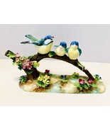 Crown Staffordshire J.T. Jones Bone China Three Birds On A Branch Figurine - £78.97 GBP