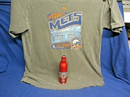 Ny Mets Shea Stadium Commemorative Set Majestic Xl T-SHIRT &amp; Budweiser Bottle - £23.68 GBP