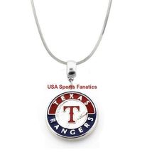 MLB - Texas Rangers Team Logo Pendant Necklace With A 925 Snake Chain  (... - $9.85