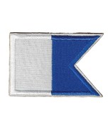 DIVER DOWN ALPHA FLAG IRON ON PATCH 2.4&quot; Blue Alfa Scuba Diving Embroide... - €3,38 EUR