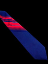 Vintage Wembley Wemlon Tie Necktie Blue Red Stripe 70s Skinny Mens Retro Preppy - £36.82 GBP