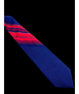 Vintage Wembley Wemlon Tie Necktie Blue Red Stripe 70s Skinny Mens Retro... - £36.81 GBP