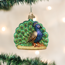 Old World Christmas Proud Peacock Glass Christmas Ornament 16074 - £13.96 GBP