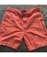 Lands End Traditional Fit Chino Shorts Salmon Orange Mens Size 38 - €13,63 EUR