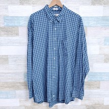 Onward Reserve Classic Fit Performance Button Down Shirt Blue Plaid Mens XXL - £46.95 GBP