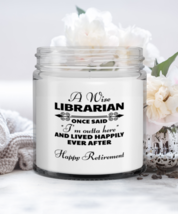 Retired Librarian Candle - Wise Once Said I&#39;m Outta Here And Lived Happily  - £15.76 GBP