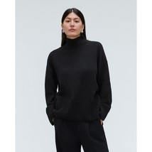 Everlane Womens The Cashmere Oversized Turtleneck Sweater Black S - £92.58 GBP