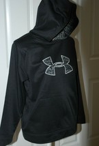 Under Armour Hoodie Youth YXL Boys Black Logo Long Sleeve Pullover - £16.77 GBP