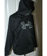 Under Armour Hoodie Youth YXL Boys Black Logo Long Sleeve Pullover - $396.10 MXN
