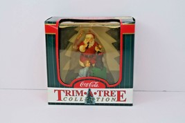 Coca Cola 1998 Trim A Tree Collection Christmas Ornament Santa w/ Puppy - $12.86