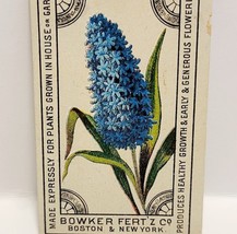Antique Victorian 1880s Bowker Fertz Flower Boston Business Card 3.25 x 2 - £20.81 GBP