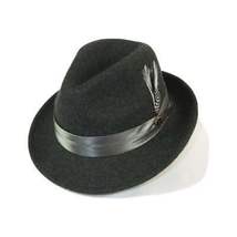 Mens Bruno Capelo Dress Hat Australian Wool Crushable Fedora UN109 Charcoal Gray image 5