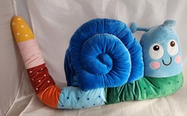 Ikea BLÅVINGAD Cushion Pillow Snail Shaped Mulitcolor 35” x 14&quot; Plush Toy - $19.78