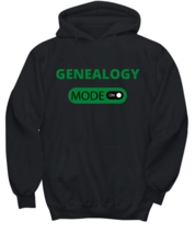 GENEALOGY, black Hoodie. Model 64026  - £31.41 GBP