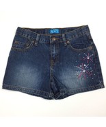 The Childrens Place Blue Denim Jean Shorts SIZE 10 Patriotic Fireworks USA - $10.00