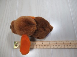 R. Dakin vintage small plush brown puppy dog orange ears stuffed animal 1983 - $19.79