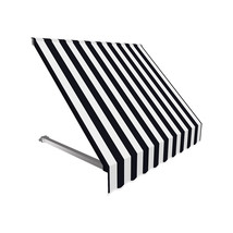 Awntech RR22-US-6KW 6.38 ft. Dallas Retro Window &amp; Entry Awning, Black &amp; Whi - £355.93 GBP