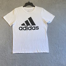 Adidas Shirt Mens M White Black Spell Out Climalite The Amplifier Tee - $9.26