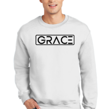 Adult Unisex Long Sleeve Sweatshirt, Grace Christian Inspiration Word - $29.00+
