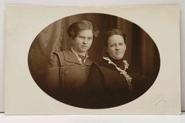 RPPC Victorian Women Mother Daughter Mondovi Wisconsin c1910 Postcard C9 - £5.22 GBP