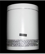 Rachel Zoe Diamonds Rhinestones (1,000&#39;s) White Ceramic Trash Can Wasteb... - $115.73 CAD
