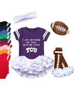 TCU  Frogs Girls Watching With Daddy Onesie Set - $22.00+