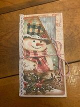 Pink Snowman Junk Journal Folio - $12.00