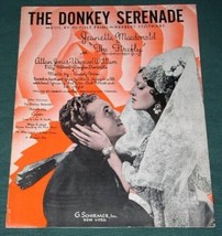 JEANETTE MACDONALD SHEET MUSIC VINTAGE 1937 THE DONKEY SERENADE - $19.99