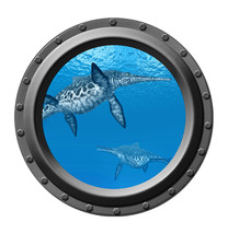Ichthyosaur - Porthole Wall Decal - £11.16 GBP