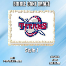 Detroit Titans Edible Image Topper Cupcake Frosting 1/4 Sheet 8.5 x 11&quot; - £9.39 GBP