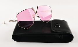 *Valentino V-Hexagon VLS-115C-64 Gold Oversized Platinum Pink Sunglasses - $299.99