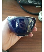 small hand thrown studio pottery bowl  teacup  royal blue Rg artist signed - $16.09 CAD