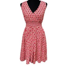 Kate Spade Posey Ikat Silk Blend Dress Elastic Waist Fit And Flare Size ... - £50.86 GBP