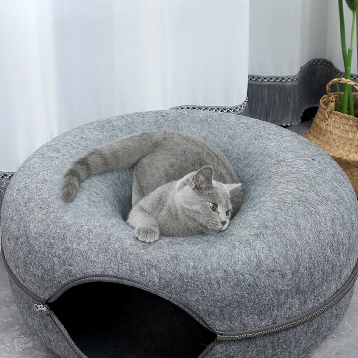 House Home Pet Cats Tunnel Pet House Interactive Play Toy Cat bed A Use Indoor T - £26.54 GBP