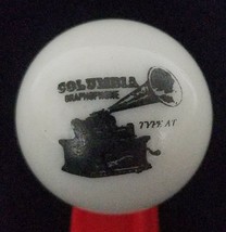 1 Vintage Columbia Gramophone White 1&quot; Glass Marble - $12.87