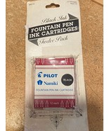 Pilot Namiki Black Fountain Pen Ink Cartidge 12 Pack *NEW/Open Package* ... - $11.99
