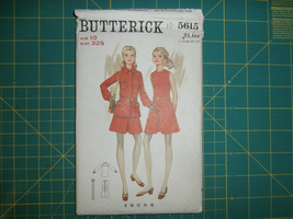 Butterick 5615 Size 10 Misses&#39; One Piece Dress Jacket Bust 32 1/2 - $12.86