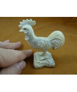 (Chick-2) Rooster chicken of shed ANTLER figurine Bali detailed carving ... - £68.69 GBP