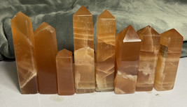 2000 grams top quality honey calcite towers, crystals points top quality 08PC lo - £95.54 GBP