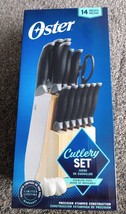 Oster Cutlery Set, Wood Block, 14 Piece, Black - $12.50