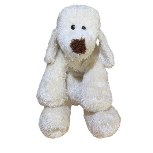 Dakin Applause Plush 16” White Floppy Beanie “FiFi” Brown Nose Dog Stuffed Toy - £17.85 GBP