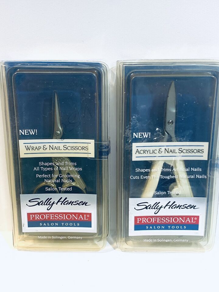 Sally Hansen Acrylic &amp; Nail Scissors &amp; Wrap Nail  ( Lot of 2) Package Im... - $15.61