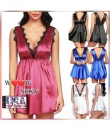 woowsexy,underwear, sleepwear Women Lace Dress Nightdress Nightgown Thon... - $222.71 MXN
