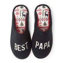 Dearfoams Cozy Comfort Men&#39;s &quot; Best Papa Slippers&quot; - £18.17 GBP