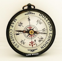 Nautical Vintage Antique 3&quot;Brass Dollond Direction Map Pocket Compass For Gift - £37.59 GBP