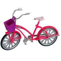 Pink Mattel Barbie Bike Beach Party Bicycle Accessory with Basket 7.5in ... - £10.20 GBP