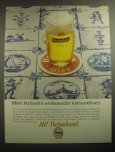 1965 Heineken Beer Ad - Meet Holland&#39;s ambassador extraordinary - £14.60 GBP