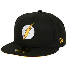 The Flash Logo DC Comics Black Colorway New Era 59Fifty Fitted Hat Black - £40.90 GBP
