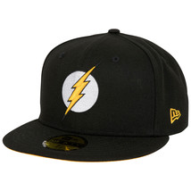 The Flash Logo DC Comics Black Colorway New Era 59Fifty Fitted Hat Black - £41.06 GBP