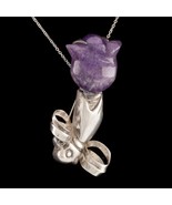 Vintage William Spratling Hand Amethyst Tulip Flower Sterling Silver Brooch - $2,158.54 CAD
